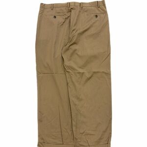 Ralph Lauren Pants Mens 38x32 Khaki Brown Wool Pleated Cuffed Dress Slacks